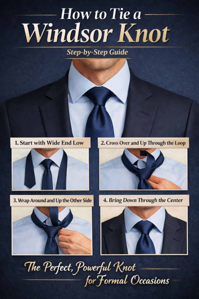 How to tie a windsor knot