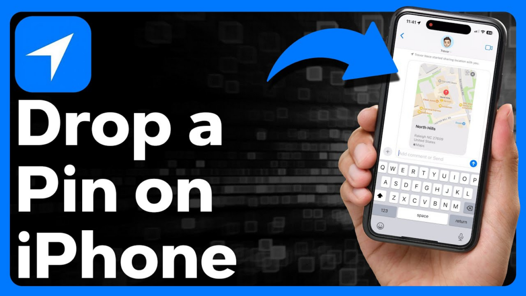 how to drop a pin on iphone