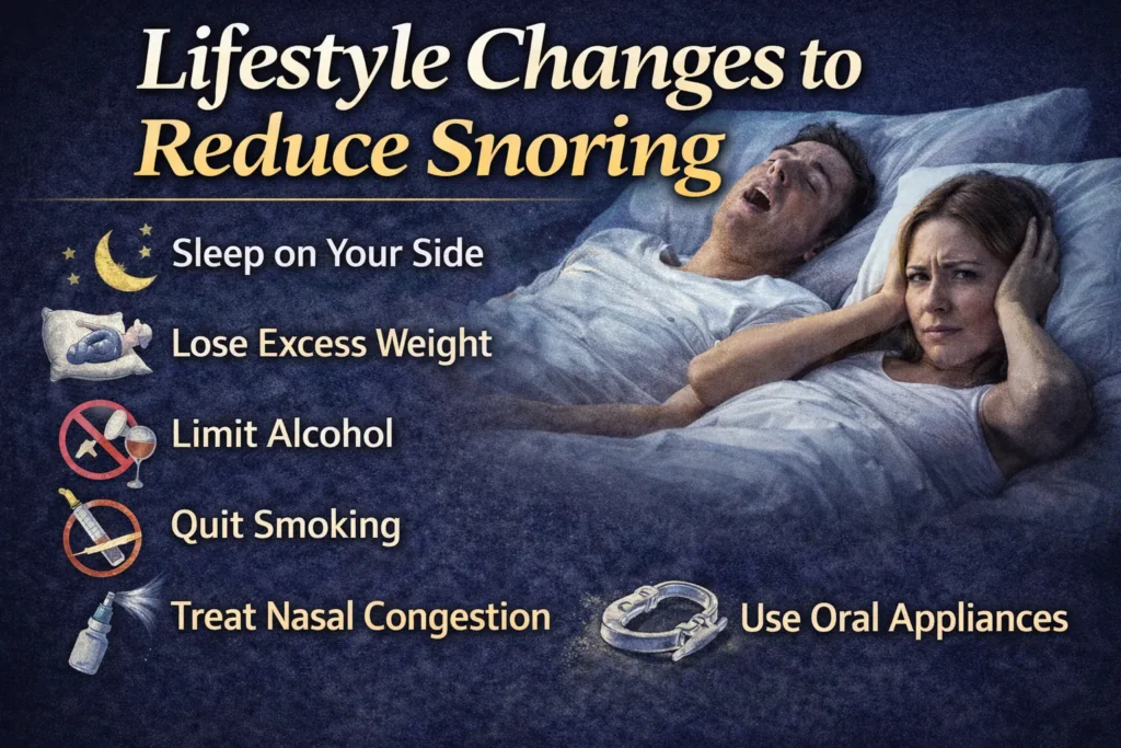 lifestyle changes to reduce snoring