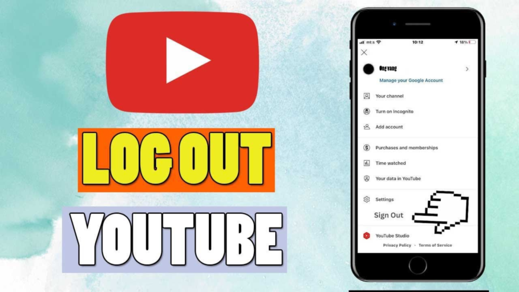 how to sign out of youtube